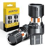 AUXITO 2025 Latest CANBUS 7440 7443 LED Bulbs Amber Yellow with Built-in Resistor Anti Hyper Flash 7440NA 7441 7444 7444NA W21W WY21W Error Free LED Front Rear Turn Signal Lights, Pack of 2