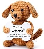 Mothers Day Graduation Teacher Appreciation Nurses Week Fathers Day Birthday Gifts for Women Girls Men Boys, Small Dog Stuffed Animal Plush Cute Cool Stuff Things, Mini Funny Desk Decor Accessories