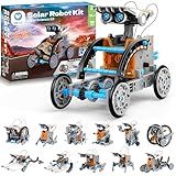 Sillbird 12-in-1 Solar Robot Building Kit STEM Gift for Boys Aged 8-13, DIY Science Educational Robotic Toys for Kids Teens Birthday, Powered by the Sun with 190 Pieces