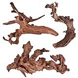 majoywoo Natural Coral Driftwood for Aquarium Decor Fish Tank Decorations, Assorted Driftwood Branch 6-10" 3 Pcs, Reptile Decor…