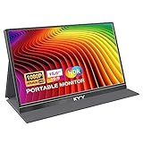 KYY Portable Monitor 15.6'' FHD 1080P USB C HDMI Gaming Monitor Ultra-Slim IPS Display w/Smart Cover & Speakers, Plug&Play, External Monitor for Laptop PC Phone Mac Xbox PS4