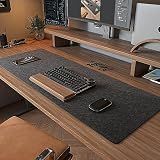 DAWNTREES Felt Desk Mat, Computer Mat for Desk, Dark Gray (36x12Inches)