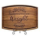 Tayfus Personalized Cutting Board, Custom Engraved Wood Charcuterie Board - Unique Gift Idea for Wedding, Engagement, Bridal Shower, Anniversary & Housewarming - For Couples, Parents & Family