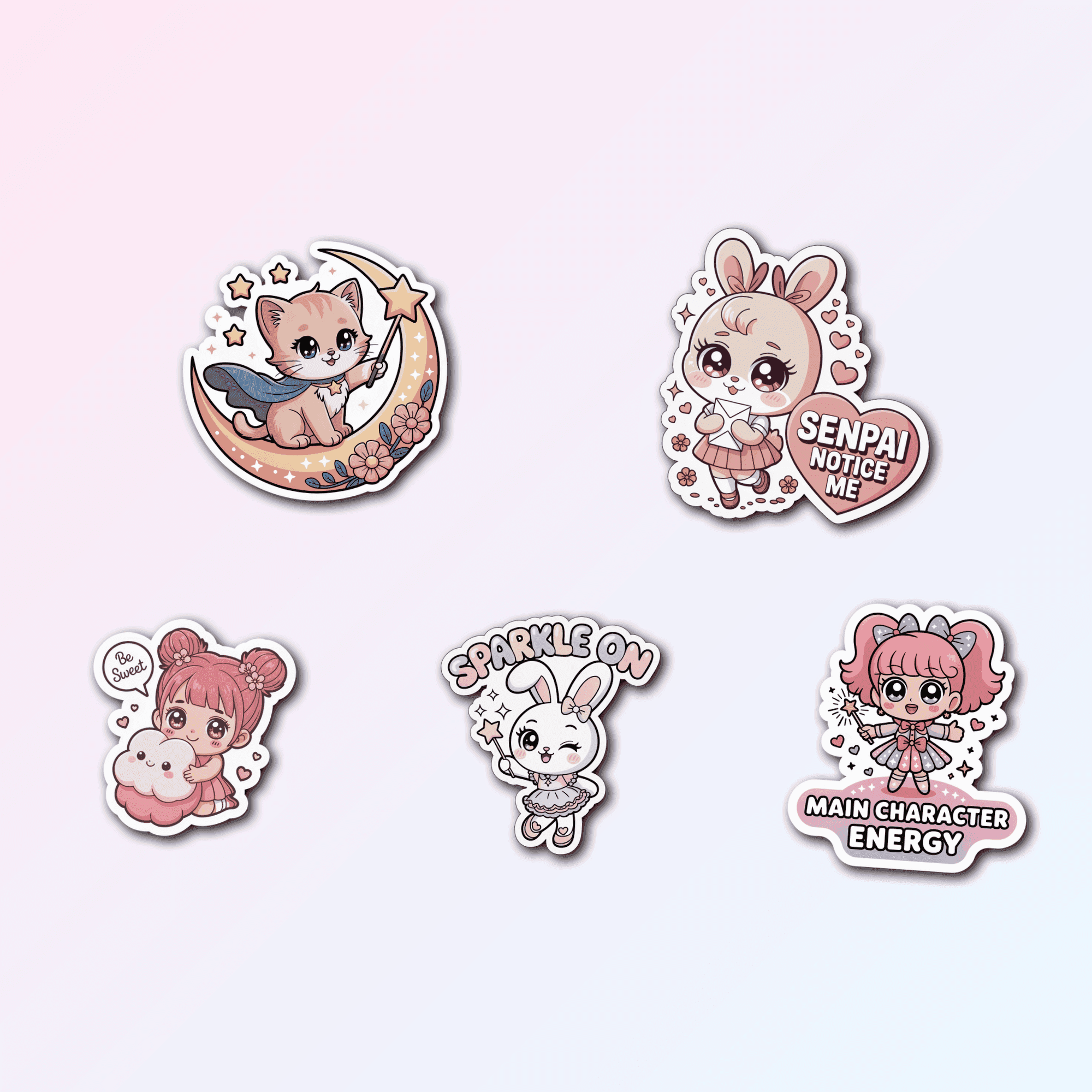5 Anime Kawaii Sticker Pack