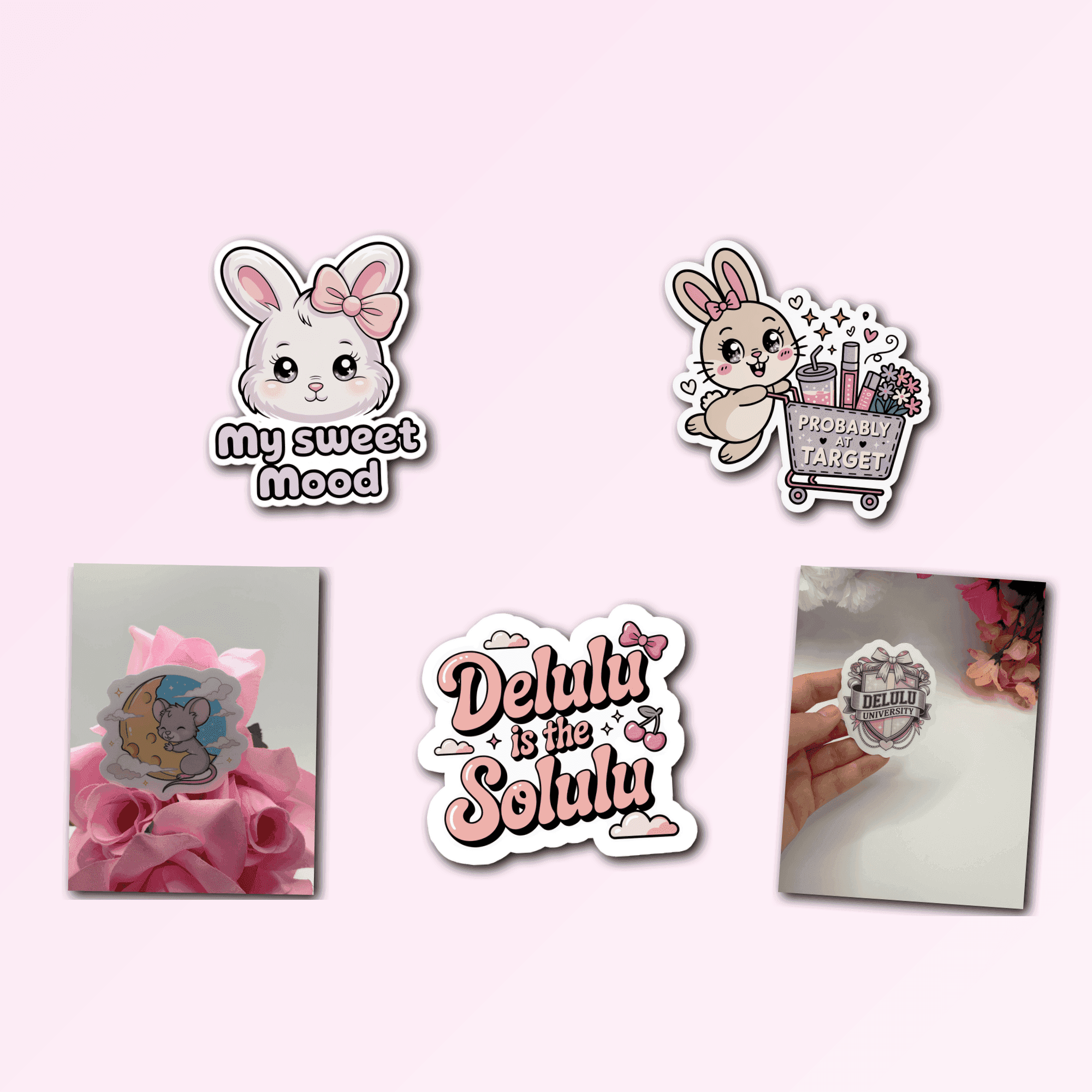 5 Coquette Kawaii Sticker Pack