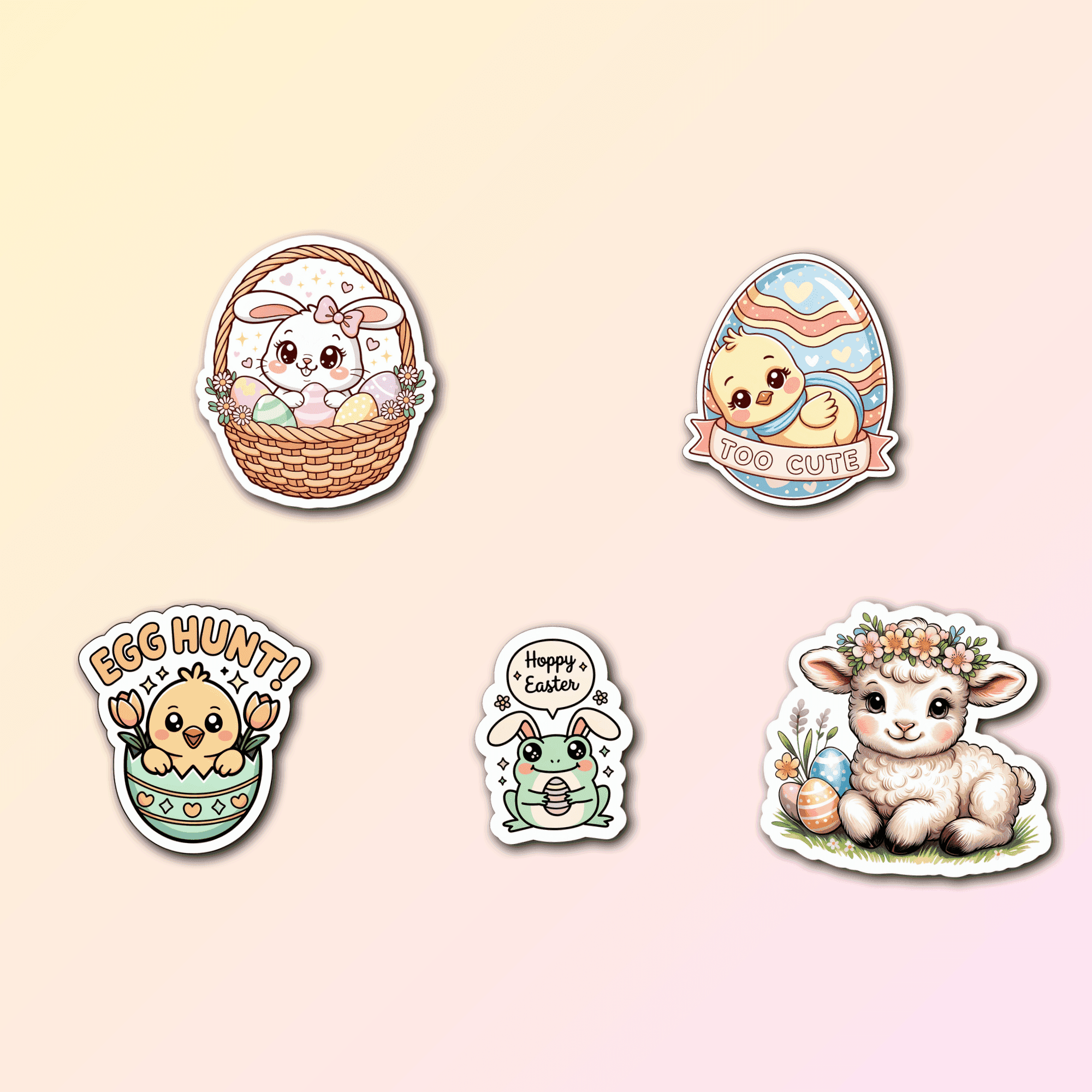 5 Cute Easter Sticker Pack