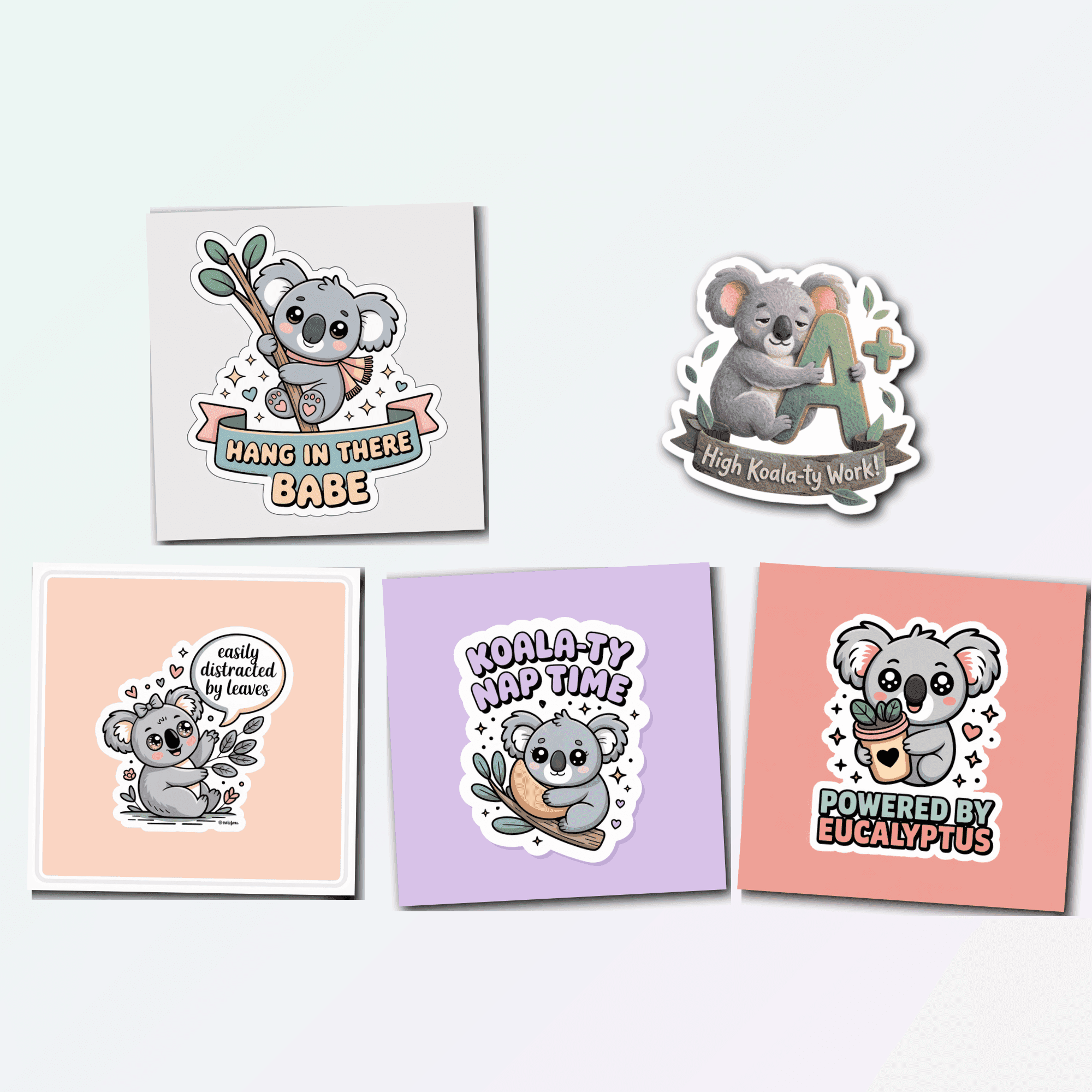 5 Cute Koala Sticker Pack