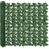 ODTORY Artificial Ivy Privacy Fence Wall Screen,40X120 in UV-Anti Faux Greenery Backdrop Ivy Vine Leaf Hedges Fence Panels for Patio, Balcony, Garden, Backyard Indoor Outdoor Green Wall Decor