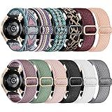 Easuny 12 Pack Stretchy Bands Compatible with Samsung Galaxy Watch 7 6 5 4 FE 40mm 44mm Band, Galaxy 5 Pro 45mm, 6 Classic 47mm 43mm, 4 Classic 46mm 42mm, Active 2, 20mm Elastic Watch Strap for Women