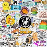 225PCS Funny Hot Mess Xpress Sticker Pack by Puraesla - Holographic Stickers for Adults, Waterproof Vinyl Sarcastic Relatable Meme Decals for Laptop, Water Bottle, Phone, Kindle, Journal