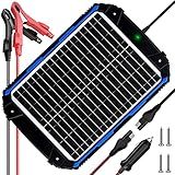 SUNER POWER 20W 12V Solar Battery Trickle Charger & Maintainer PRO, Built-in Intelligent MPPT Controller, Waterproof 12 Volt 20 Watt Solar Panel Charging Kits for Car Marine RV Trailer Boat Automotive