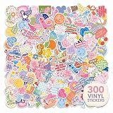 Motivational Sticker Set of 300 - Cute Inspirational Vinyl Stickers for Your Water Bottle, Laptop Or Journal - Positive Affirmation Decals for Adults, Teens and Kids Giving Daily Smiles and Motivation