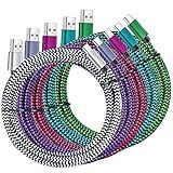 QQLIKE USB Type c Cable, 5 Pack (6FT) Nylon Braided USB C Cables 3A Fast Charging Charger for Samsung Galaxy S9/S8 Note8/9 20 10 S21 S20 S10 Plus C Cord