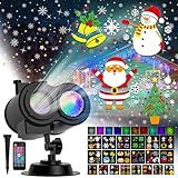 2026 Upgrade Halloween Christmas Projector Lights Outdoor, COOLWUFAN 2-in-1 Holiday Projector Lights Decorations, 30 Bright HD Effects (20 Slides) Projection Light for Xmas Party Garden Yard Decor