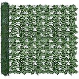 ODTORY Artificial Ivy Privacy Fence Wall Screen,40X160 in UV-Anti Faux Greenery Backdrop Ivy Vine Leaf Hedges Fence Panels for Patio, Balcony, Garden, Backyard Indoor Outdoor Green Wall Decor