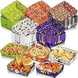 Uiifan 50 Pcs Halloween Paper Serving Trays 5 Lb Ghost Pumpkin Snack Candy Nacho Boats Disposable Hot Dog Popcorn Bowls Nacho Trays Food Container Halloween Decorations Party Supplies