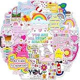 Holographic Stickers 100 Pcs Motivational Sticker Pack, Prizes for Teens Classroom, Waterproof Vinyl Stickers for Water Bottles Laptop Scrapbook Journal Luggage Skateboard Tumbler Notebook Guitar etc
