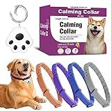 GPS Tracking & Calming Dog Collar - for New Environment Adaptation Anti-Loss Anxiety Relief, Lasts 60 Days, Adjustable(25in) Collar for Small/Medium/Large Dogs (4 Pack + 1Tracker)