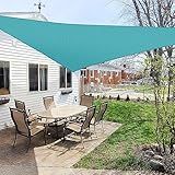 Windscreen4less 16' x 16' x 16' Sun Shade Sail Triangle Outdoor Canopy Cover UV Block for Backyard Porch Pergola Deck Garden Patio (Turquoise)