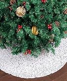 Mr. Pen- Christmas Tree Skirt, 48 inch, Silver Sequin Tree Skirt, Christmas Skirt Tree, Xmas Tree Skirt for Christmas Tree, Christmas Skirts for Xmas Trees, Silver Christmas Tree Skirt Silver