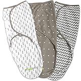 Swaddle Blanket, Adjustable Infant Baby Wrap, Soft Cotton in Ultra Grey - Swaddles 0-3 Months, Blankets for Boy, Boy Swaddle, Blanket