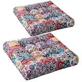 Codi Floor Cushions 2 Pack, Boho Floor Pillow Square Seat Cushion for Adult