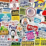 200 PCS Hard Hat Stickers for Adults (No Duplicates) Sarcastic, Meme, & Funny Stickers for Water Bottles, Toolbox, Helmet, & Hard Hat Accessories – Ideal for All Blue Collar Workers