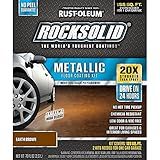 Rust-Oleum 286895 Rocksolid Metallic Garage Floor Coating, 80 Fl Oz (Pack of 1), Earth Brown