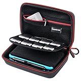 Smatree Carrying Case for Nintendo 3DS XL/2DS XL, Hard Protective Shell Travel Case for Nintendo New 3DS - Super NES Edition - Black/Red