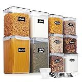 Vtopmart 10 PCS Flour and Sugar Storage Container, Include 3 Sizes