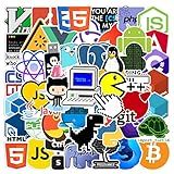 50PCS Programming Stickers for Developers Aesthetic Vinyl Waterproof Programmers Hackers Engineers Stickers for Laptop Computer Water Bottles Luggage Cool Teen Graffiti Trendy Decals (Program)