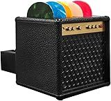 SolWoods Guitar Picks Holder Box, Guitar Pick Display Case, Amp Pick Holder with 5 Guitar Picks (Random Colors), Guitar Pick Box for Guitar, Bass, Ukulele