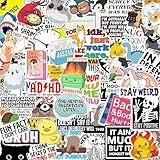 130 Pcs Funny Saying Stickers for Adults Quote Water Bottles Stickers Pack Waterproof Cool Accesory for Laptop, Bumper, Phone, Hard Hats, Wall, Window Decals