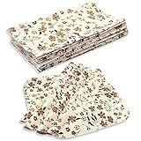 PINOWU Reusable Paper Towels Cotton Cloths (12pcs), Absorbent Kitchen Dishcloths (10x10 inch) Washable Paperless Towels Zero Waste Alternative Napkins for Kitchen Household Cleaning