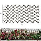 LANDGARDEN Expandable Garden Trellis Plant Support Willow Lattice Fence Panel for Climbing Plants Vine Ivy Rose Cucumbers Clematis 36X92 Inch
