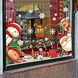 XIMISHOP 82PCS Christmas Snowflake Window Clings Stickers for Glass, Xmas Decals Christmas Decorations Indoor Holiday Snowflake Santa Claus Reindeer Decals for Party
