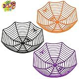 JOYIN 3 Pcs Halloween Candy Bowl Spider Web Trick or Treat Bowl Halloween Decorations Indoor Plastic Candy Dish Party Favors Supplies for Haunted House Table Desk Party Decor