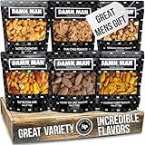 Gift Basket for Men, 6 Delicious Nut Flavors - Birthday Gifts for Men, Dad, Husband, Food Gift Basket, Gourmet Mixed Nut Snack Box