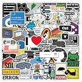 Programming Stickers 110PCS, Funny Programming Decals Vinyl Waterproof for Water Bottle Laptop Guitar Hydroflask Scrapbooking Journaling