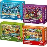 100 Piece Puzzles for Kids Ages 6-8 - 4 Jigsaw Kids Puzzles Ages 4-6