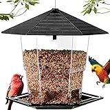 Jealoeur Bird Feeders for Outdoors Hanging Bird Feeder Wild Birds Seed, Black