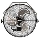NewAir WindPro18W Wall Mount Fan | High-Velocity Industrial, Shop or Garage Fan | 3 Speed Settings | 3000 CFM | Black