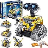 Sillbird Robot Building Kit with Remote Control STEM Gifts for Boys Age 8-13, Technic Coding Robotic Toys for Kids Birthday, Buildable 5in1 Models with 488 Pieces