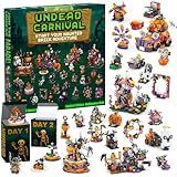 Funewest Halloween Advent Calendar 2025 | 31 Days Spooky Countdown Kit 6 in 1 Building Blocks Set | Creepy Carnival Halloween Toy Gifts for Adult Teens Kids
