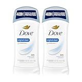 Dove Invisible Solid Antiperspirant Deodorant Stick 2 Count Original Clean, for Women, For All Day Underarm Sweat & Odor Protection 2.6 oz