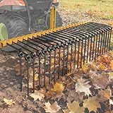 YITAMOTOR 60" Tow Behind Landscape Rake, 3 Point Quick Hitch Lawn Dethatcher Rakes with 26 Steel Tines for Category 1 Tractors, Heavy Duty Powder Coated Finish Tools for Leaves, Pine Needles, Straw