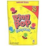 Ring Pop Candy Lollipops - 20 Ct Variety Pack in Assorted Fruity Flavors - Full Size, Individually Wrapped Party Favor Hard Candy For Halloween, Trick or Treat, Kids Gifts