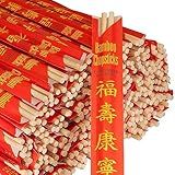 ROYALNA 120 pairs Palillos UV Treated Premium Disposable Bamboo Chopsticks Sleeved and Separated (Bamboo, 120 pairs)