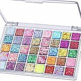 FANDAMEI 40 Colors Face Glitter, Face Paint Glitter Gel - Face Glitter for Women Girls, No Glue Needed, Multi-Purpose Glitter Makeup for Hair Face Body Halloween Rave Carnival