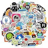 QTL Programming Stickers for Developers Program Party Supplies Waterproof Vinyl Stickers for Water Bottle Laptop 50Pcs